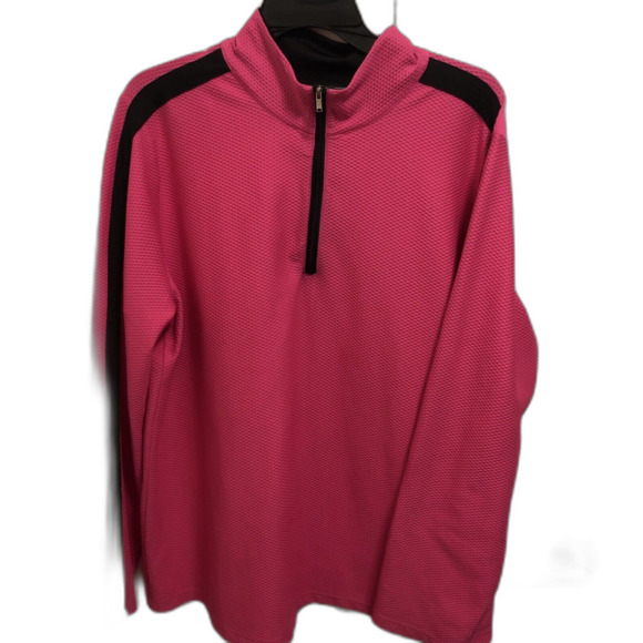 Ralph Lauren Tops - Ralph Lauren Athletic Women’s Plus Size 3x Sweater  Bright Pink With Zipper